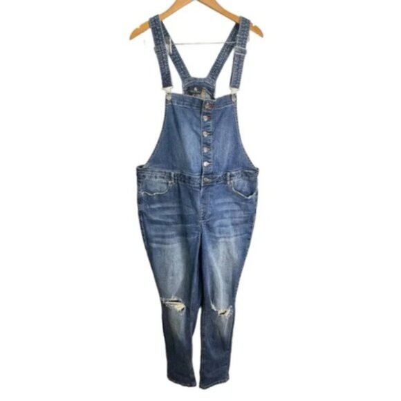 Addition Elle Love  Legend Denim Overalls Size 20 - Picture 2 of 9
